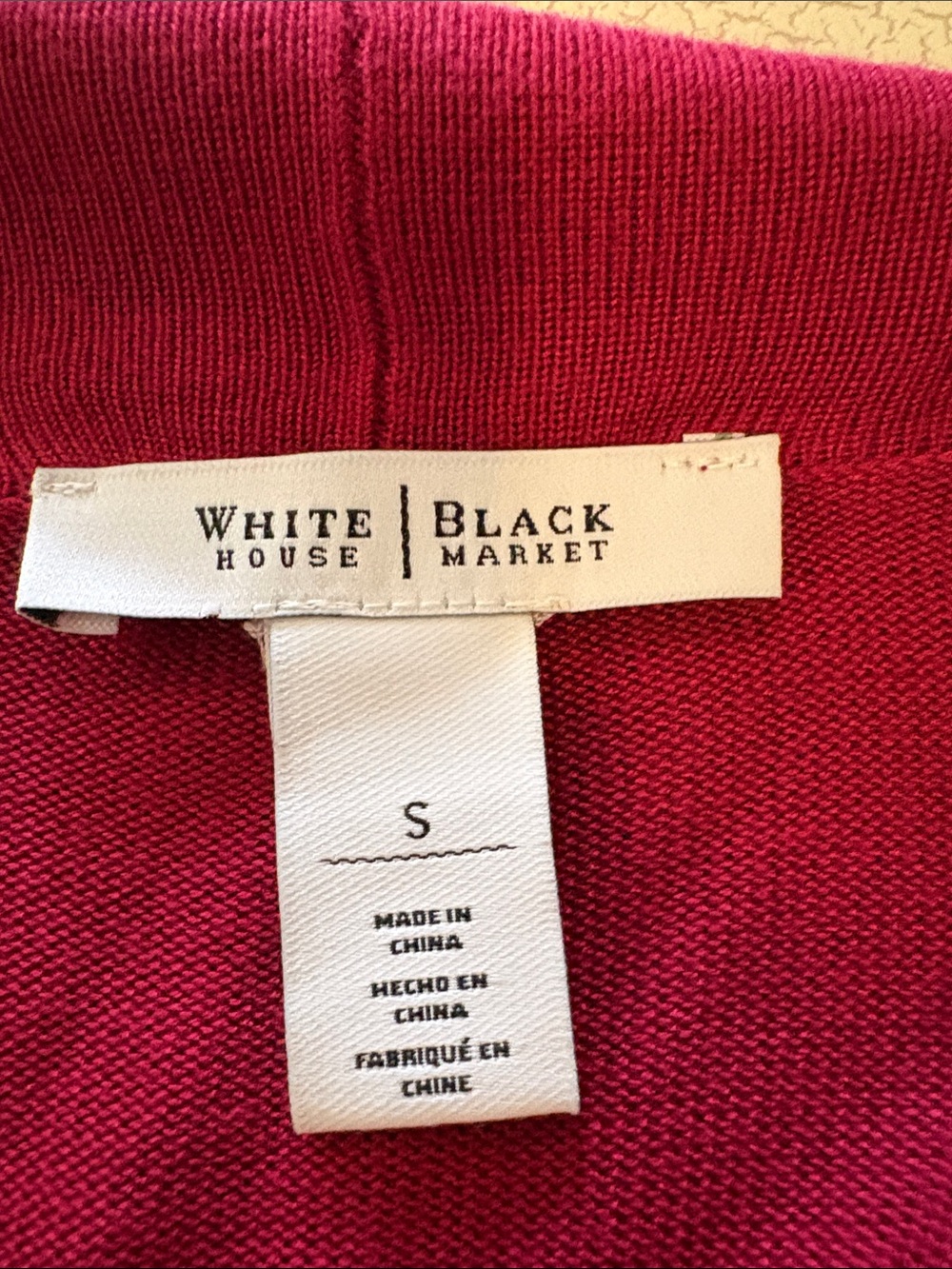 White House Black Market Fuchsia Open-Front Cardigan. - Picture 5 of 8